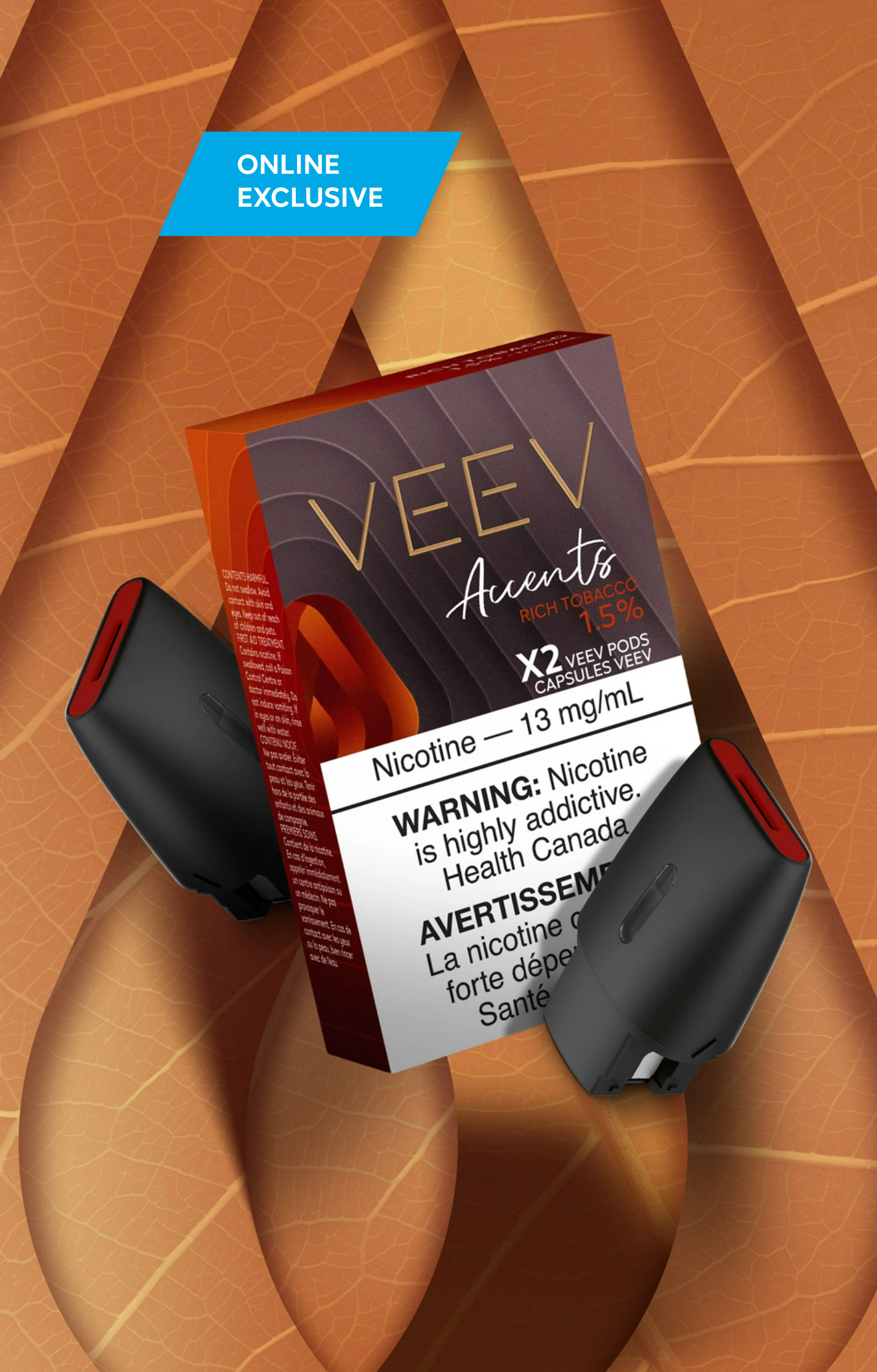 VEEV Accents Rich tobacco pack