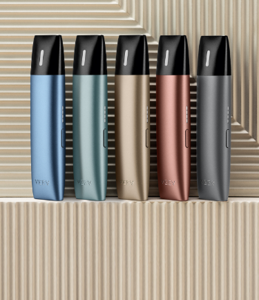 Appareils de vapotage VEEV en différentes couleurs.