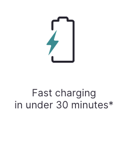 fast charging under 30 minutes*