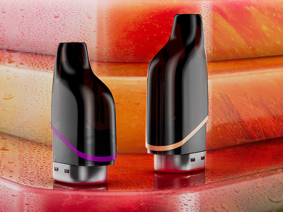 An electric purple VEEV ONE vape device