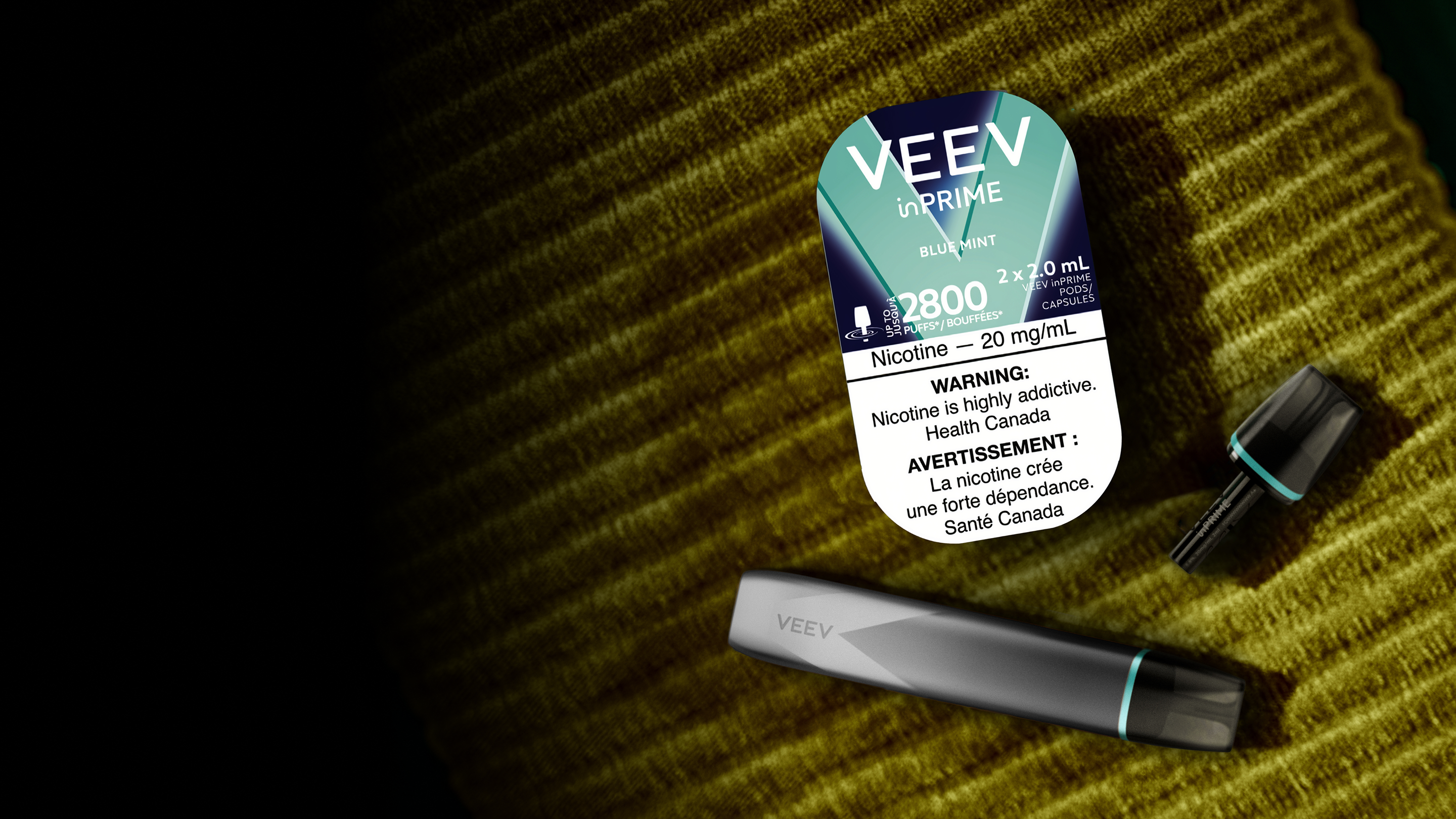Appareil VEEV inPRIME et paquet de capsules