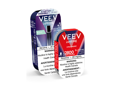 2 VEEV pods on white background