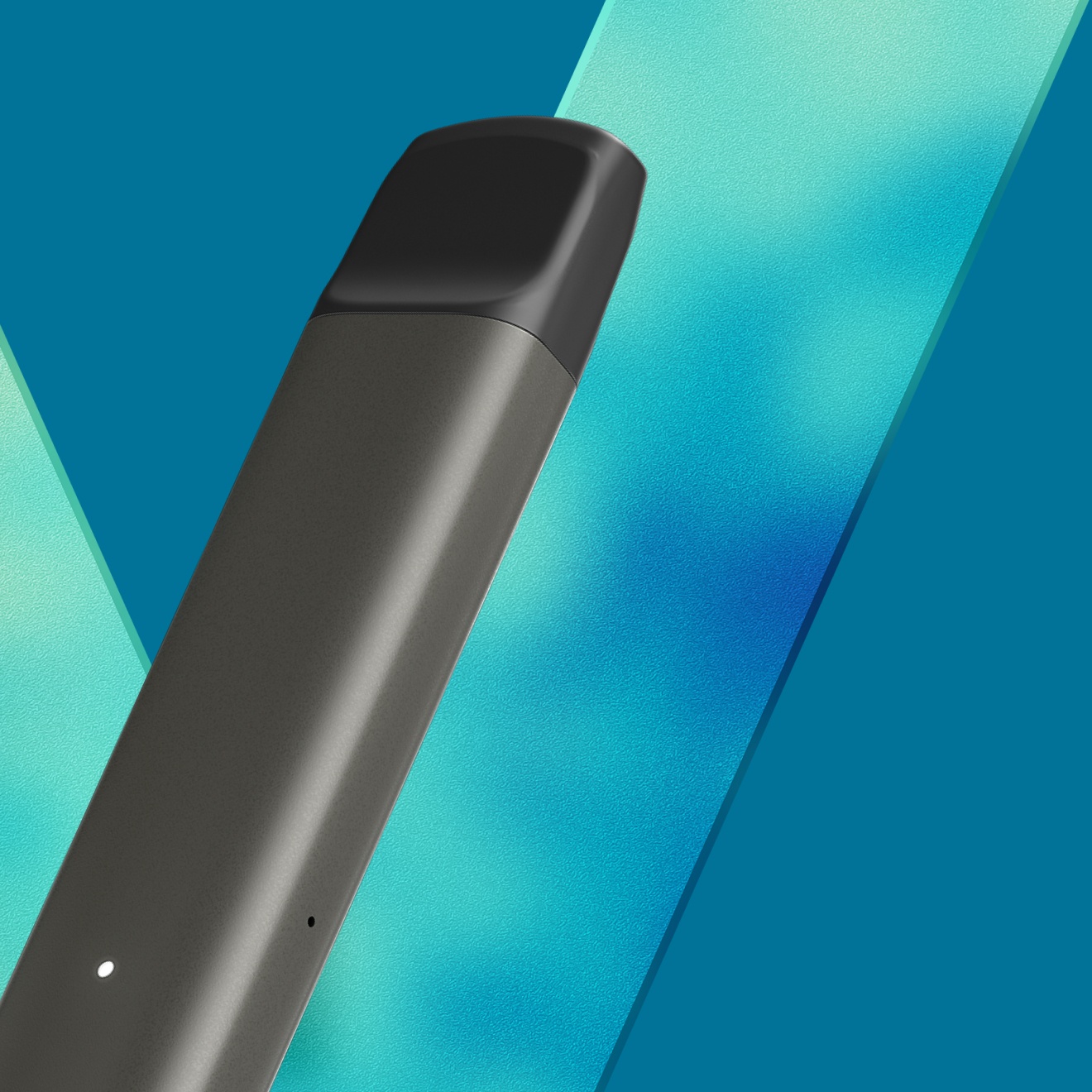 VEEV NOW disposable e-cigarette on a blue V background