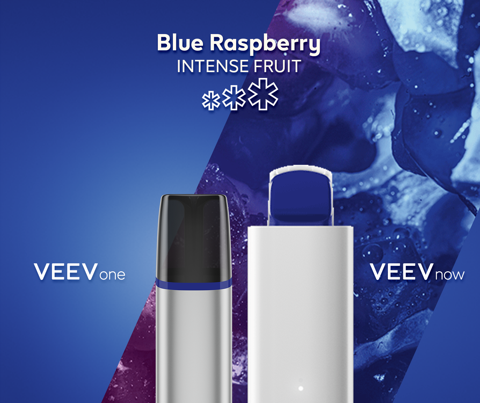 Blue Raspberry VEEV ONE device and VEEV NOW 5 mL disposable- Intense Fruit