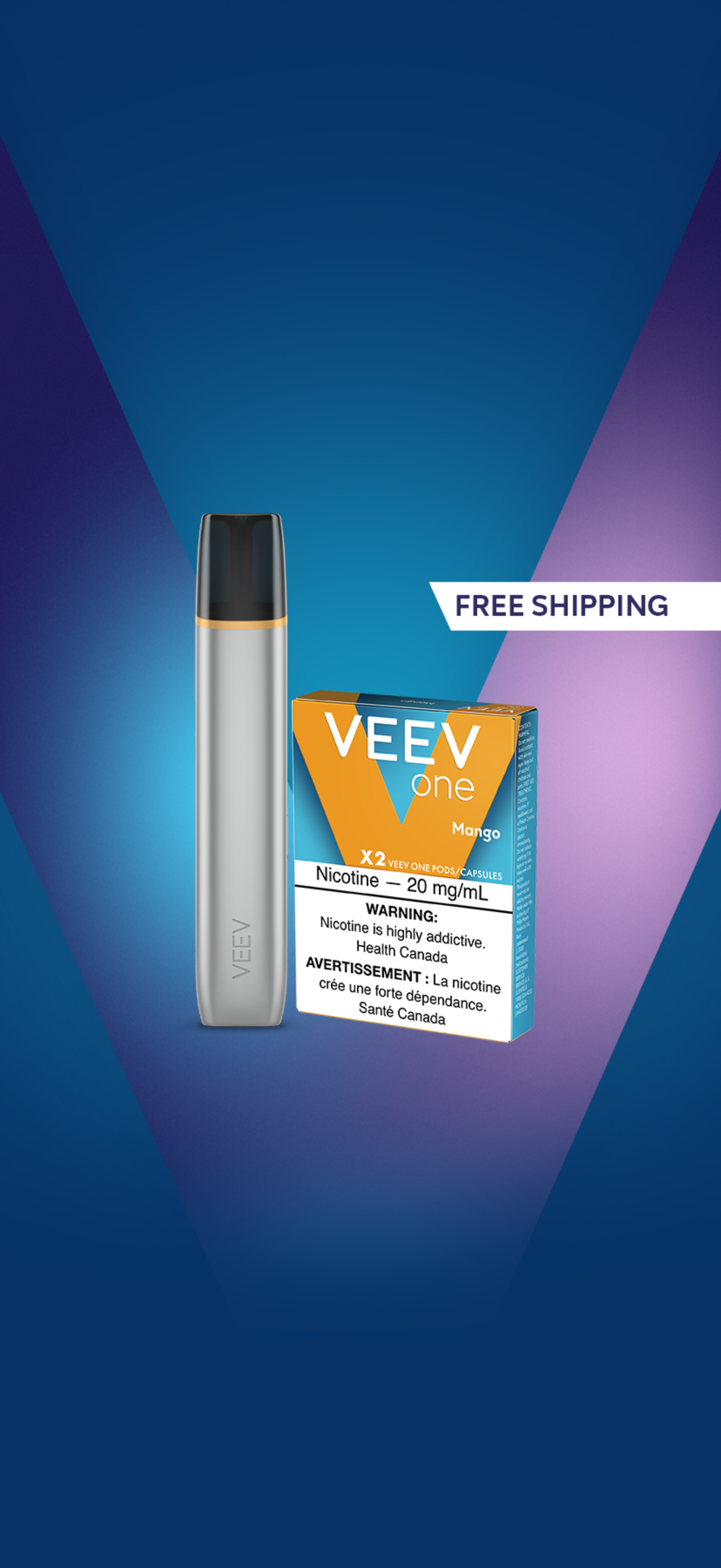 Free shipping! VEEV Flash Sale, 1 vape + 1 pack of pods.