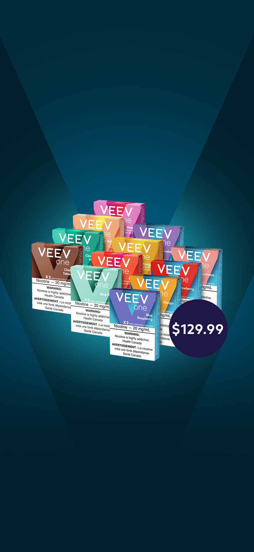 12 packs of VEEV ONE pods for $129.99