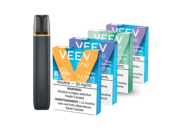 8 packs of VEEV ONE pods with a 30% off roundel