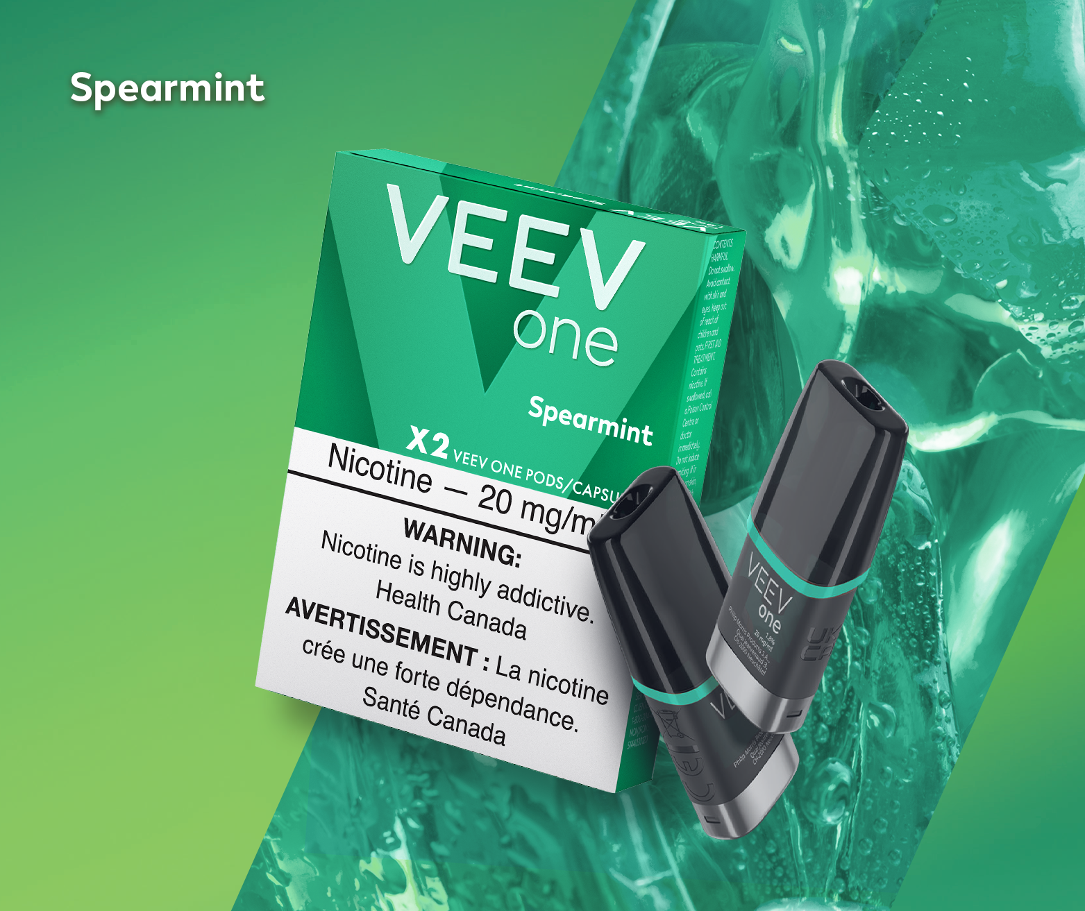 Buy VEEV ONE Spearmint Pods | Spearmint E-Liquid | VEEV Canada