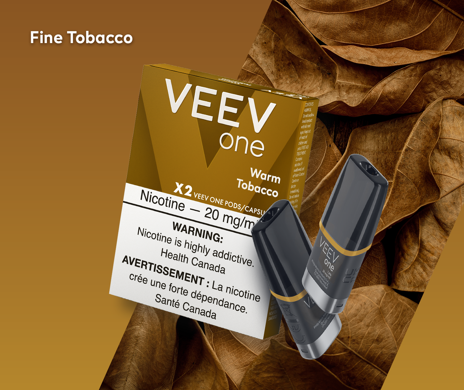 Buy VEEV ONE Warm Tobacco Pods | 2 Pack | VEEV Canada
