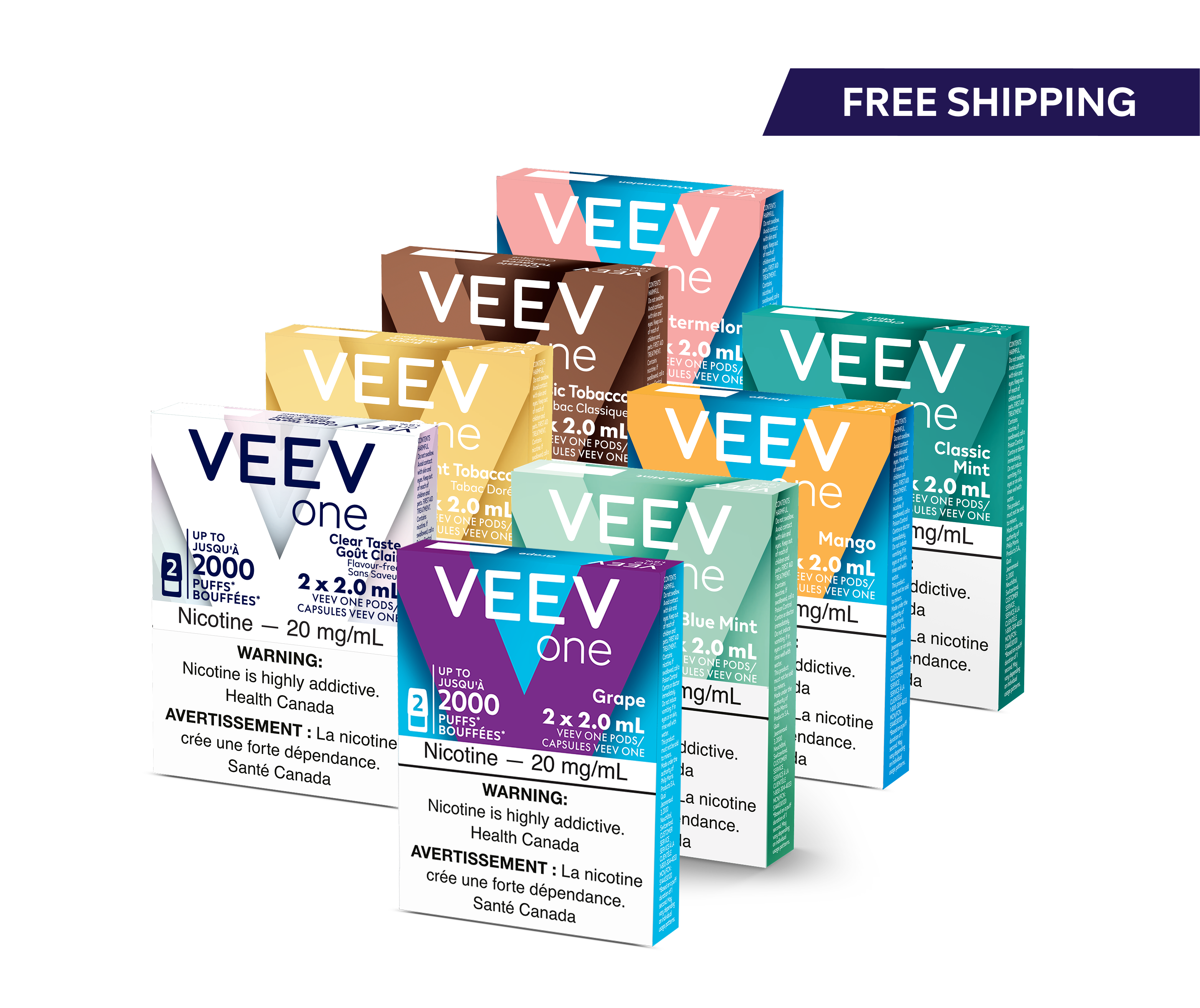 8 Packs of VEEV ONE Pods
