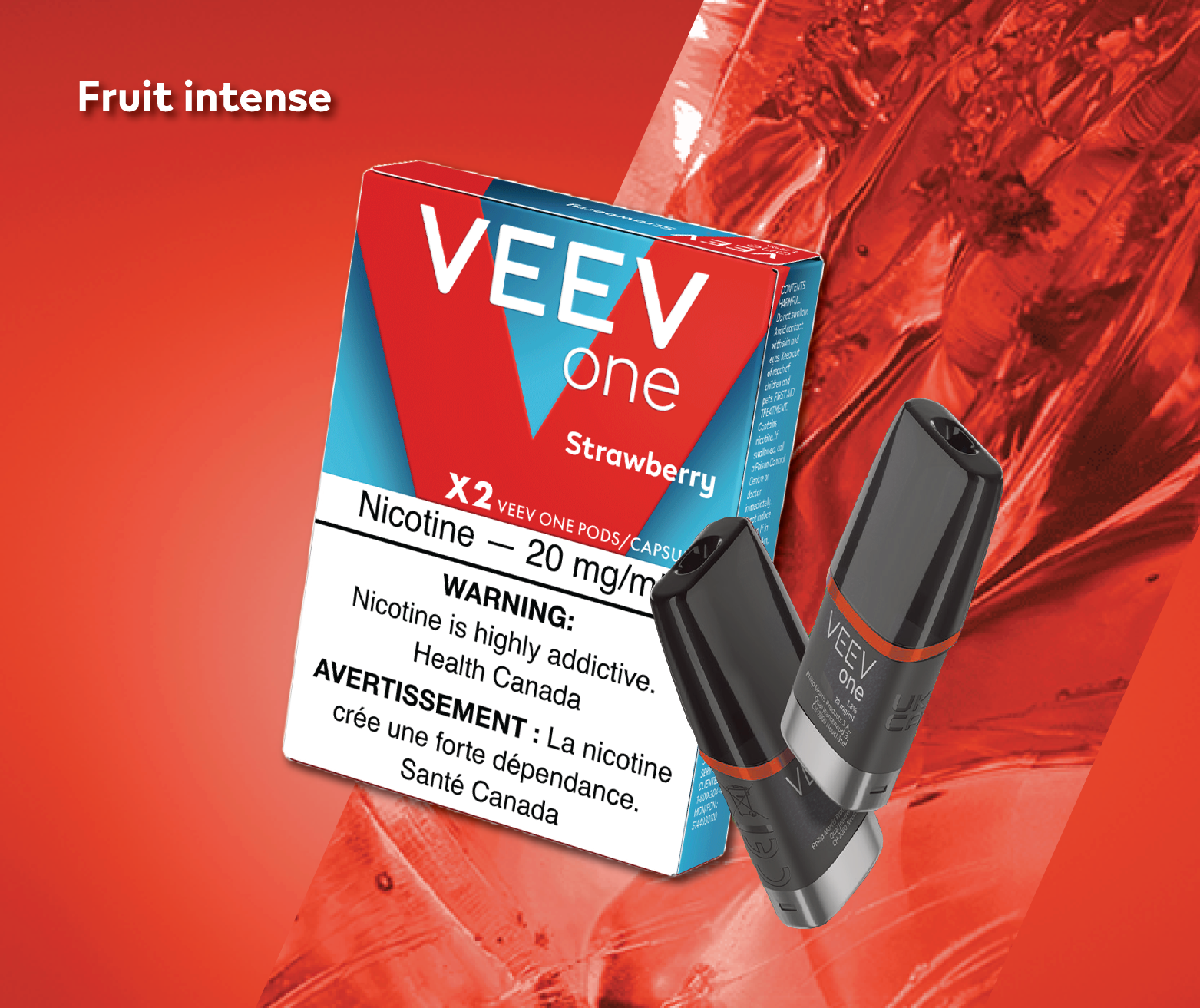 VEEV UN | Dosettes  saveur d'e-liquide fraise, paquet de 2 | VEEV Canada