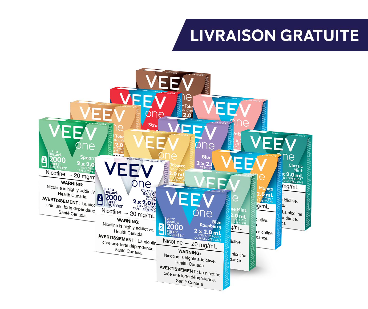 12 paquets de capsules VEEV ONE