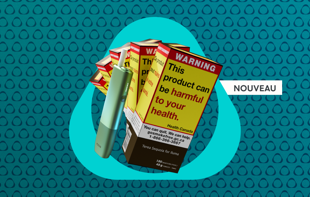 IQOS ILUMA ONE device and 5 x 180 TEREA Bundles on a teal background