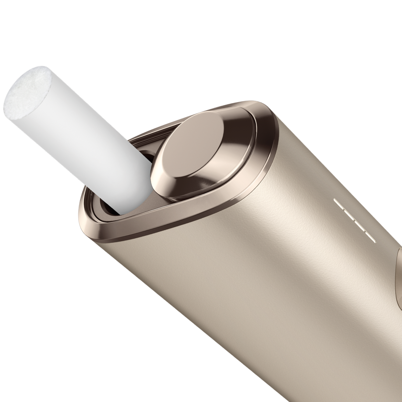 Un appareil IQOS ILUMA ONE avec un bâtonnet TEREA à l'intérieur. 