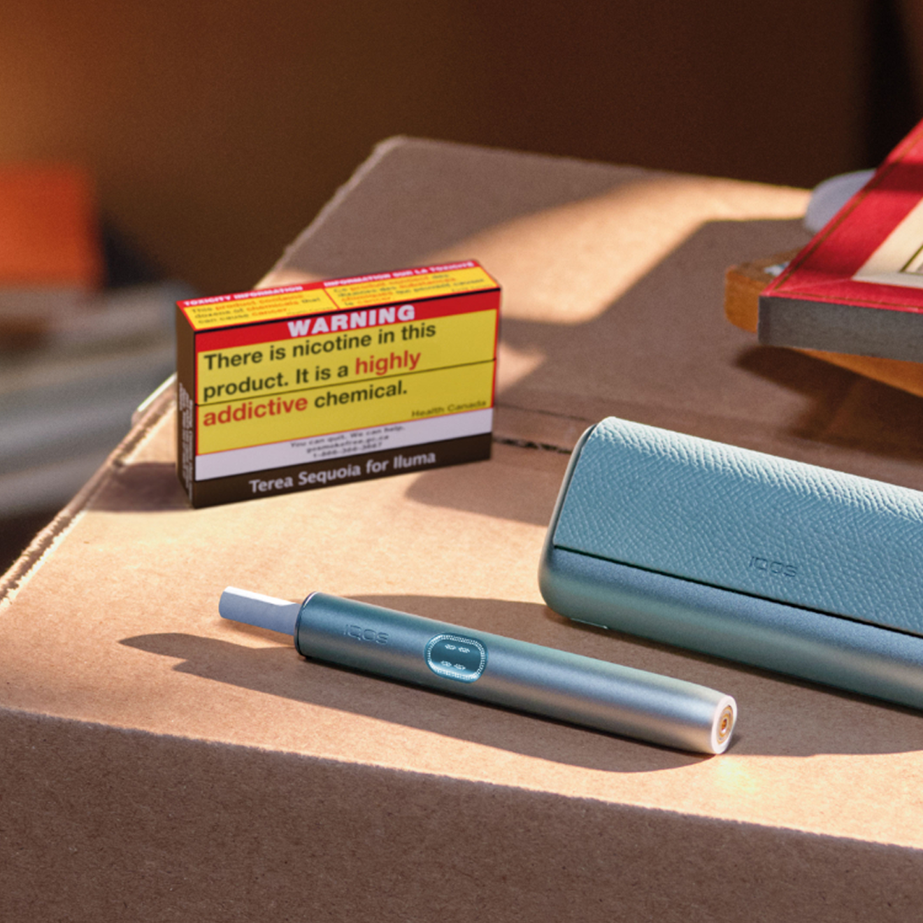And IQOS ILUMA device with a TEREA stick inside. 
