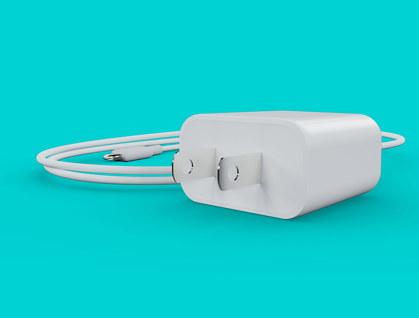 Un adaptateur secteur et un câble de chargement. 
