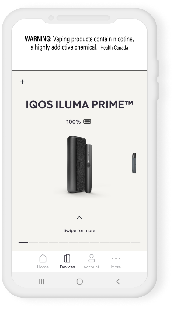 Une image d’un téléphone montrant une page de l’application Q-Lab à l’écran. 