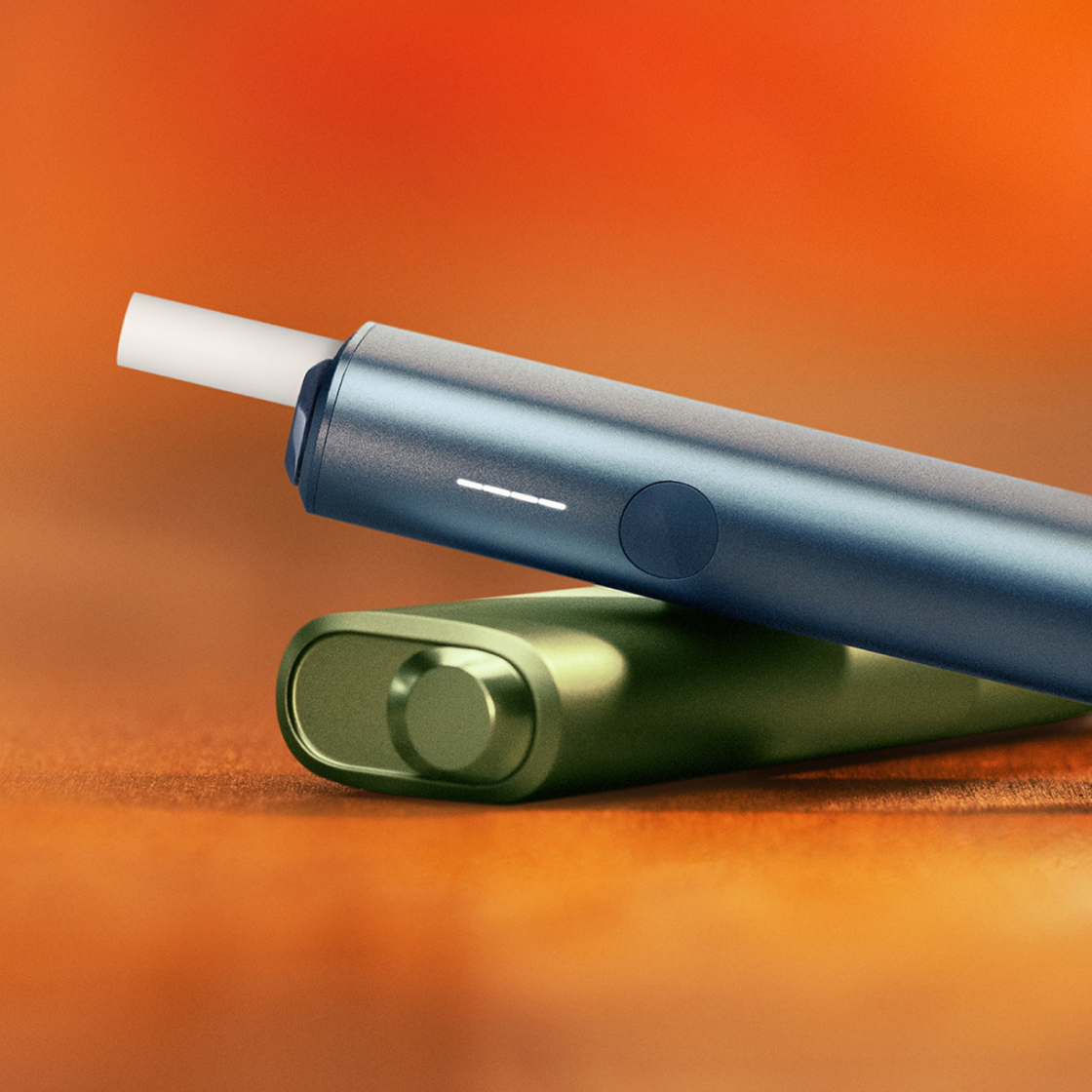 An IQOS ILUMA ONE device with a TEREA stick inserted.