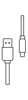 Illustration montrant un câble de charge USB-C. 