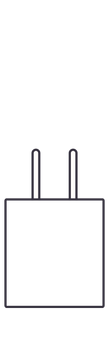 Illustration montrant un adaptateur d’alimentation CA.