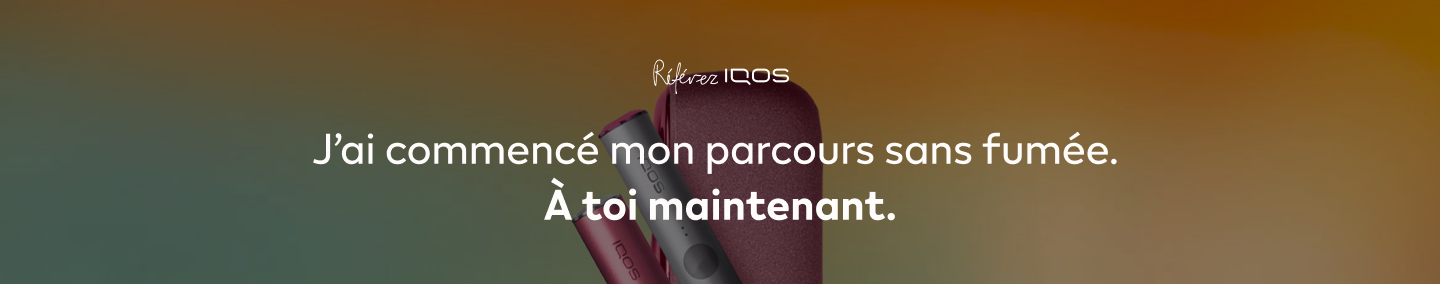 Sunset Red IQOS ILUMA device. Sunset Red IQOS ILUMA holder with Silvery Metal Ring. Pebble Grey IQOS ILUMA
holder with Prisma Metal Ring.