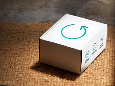 A box used for IQOS Device recycling.