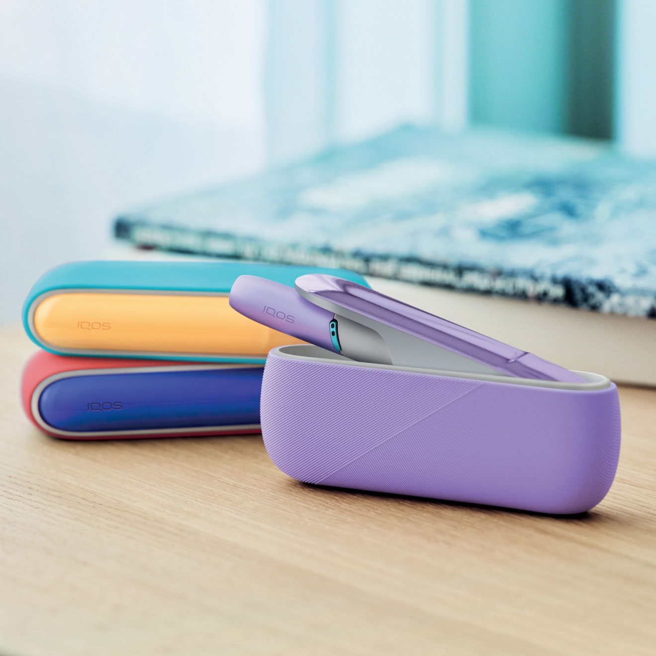 IOQS Originals Duo with purple cap and personalised pocket chargers