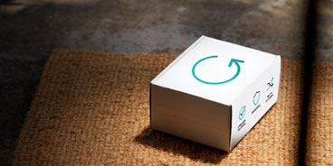 Une boîte utilisée pour le recyclage des appareils IQOS.