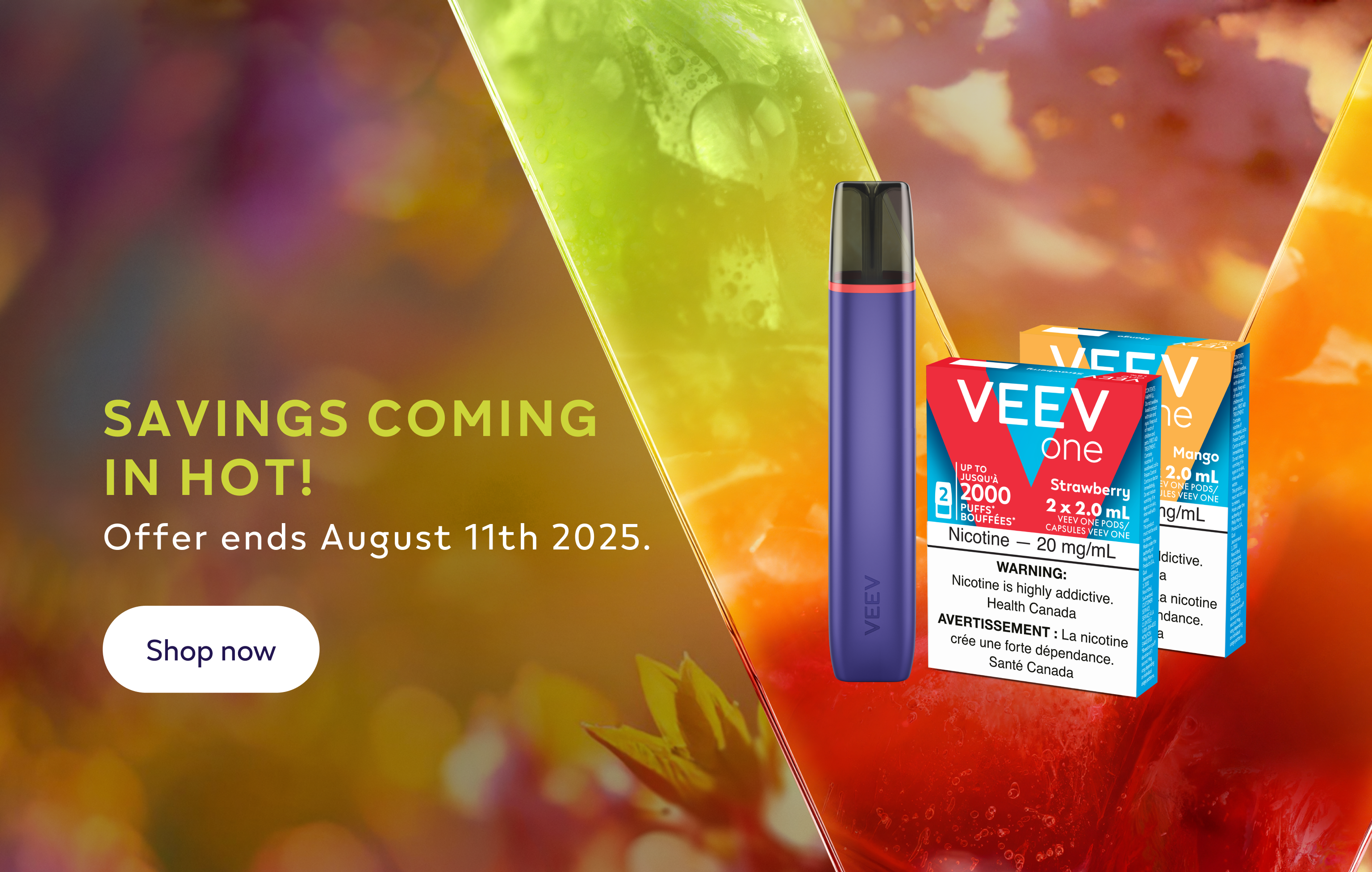 VEEV ONE Vape and 2 packs of pods 