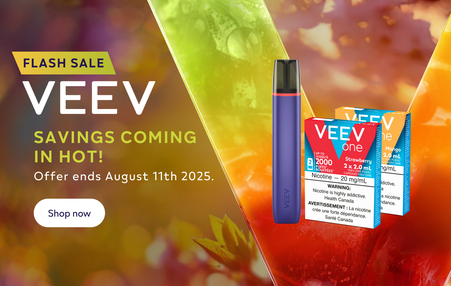 VEEV ONE Vape and 2 packs of pods 