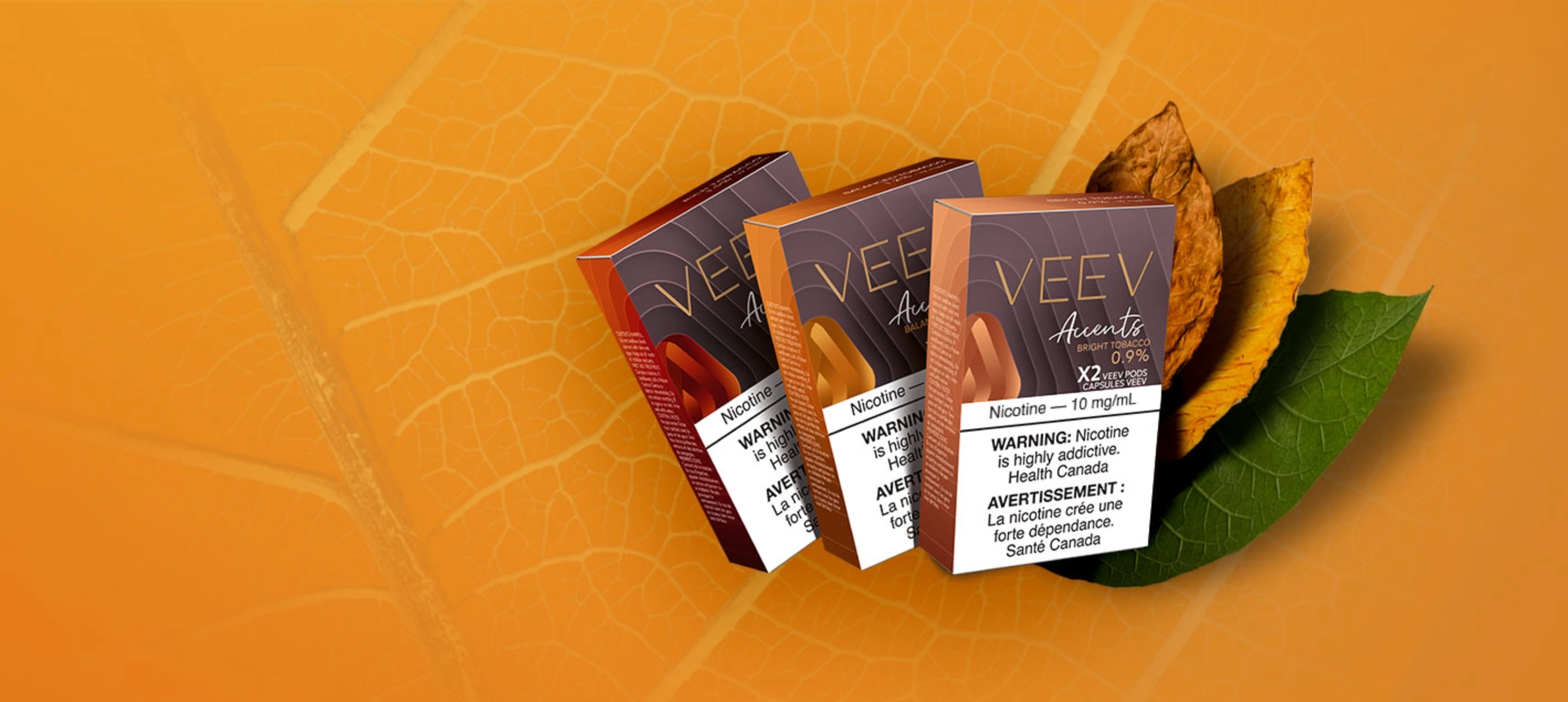 VEEV Accents offers a world of real tobacco flavour