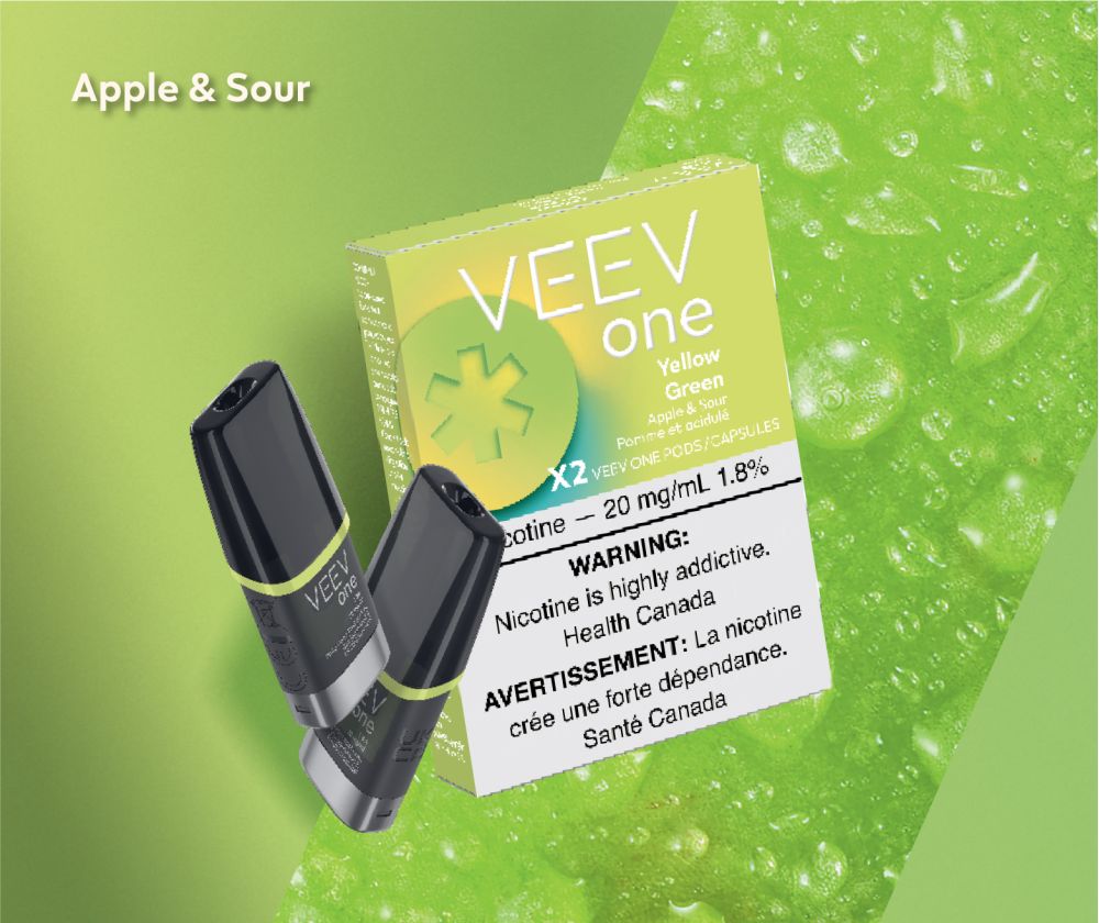 One pack of VEEV ONE Yellow Green vape pods
