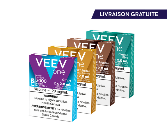 4 paquets de capsules VEEV ONE main