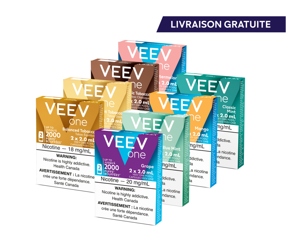 8 paquets de capsules VEEV ONE main