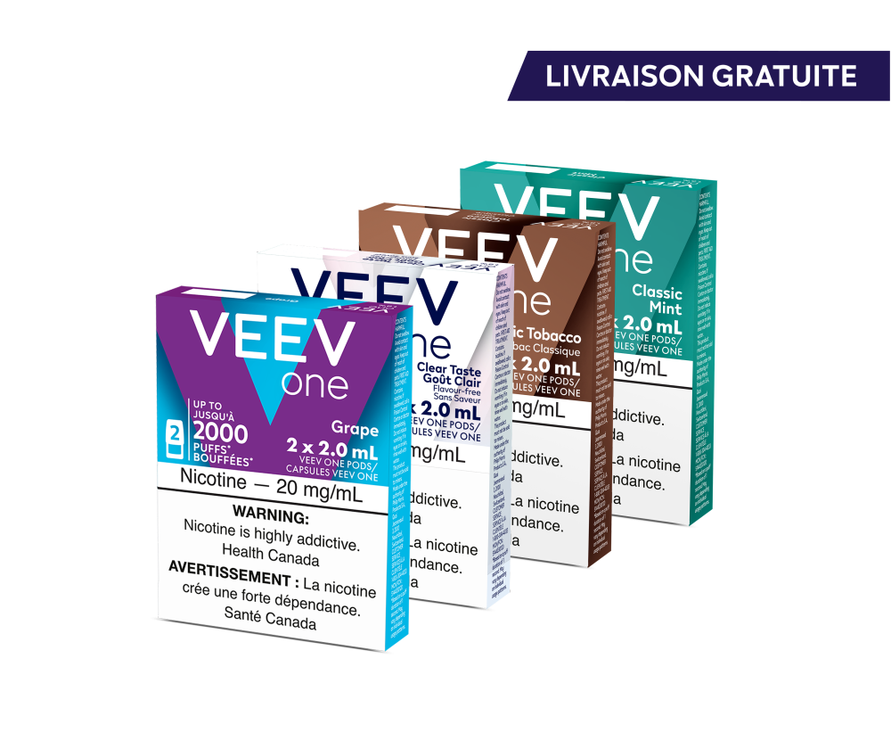 4 paquets de capsules VEEV ONE main