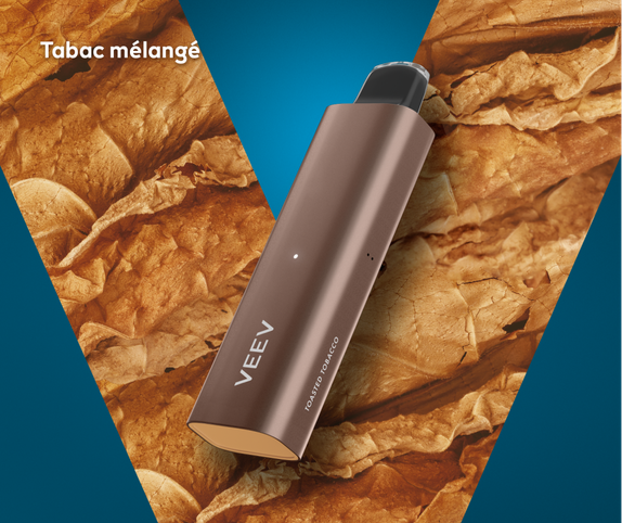 Appareil de vapotage jetable VEEV NOW à saveur Tabac grillé 5 ml main