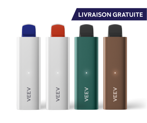 4 VEEV NOW jetables de 5 ml main