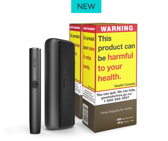 Obsidian Black IQOS ILUMA PRIME device and holder. 2 TEREA packages. main