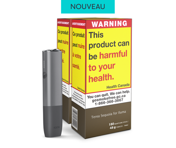 Appareil Pebble Grey IQOS ILUMA ONE. 2 paquets TEREA. main