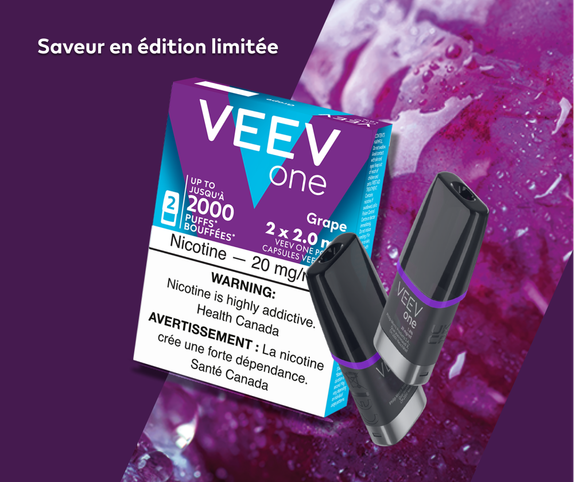 VEEV ONE Raisin – Saveur en édition limitée main