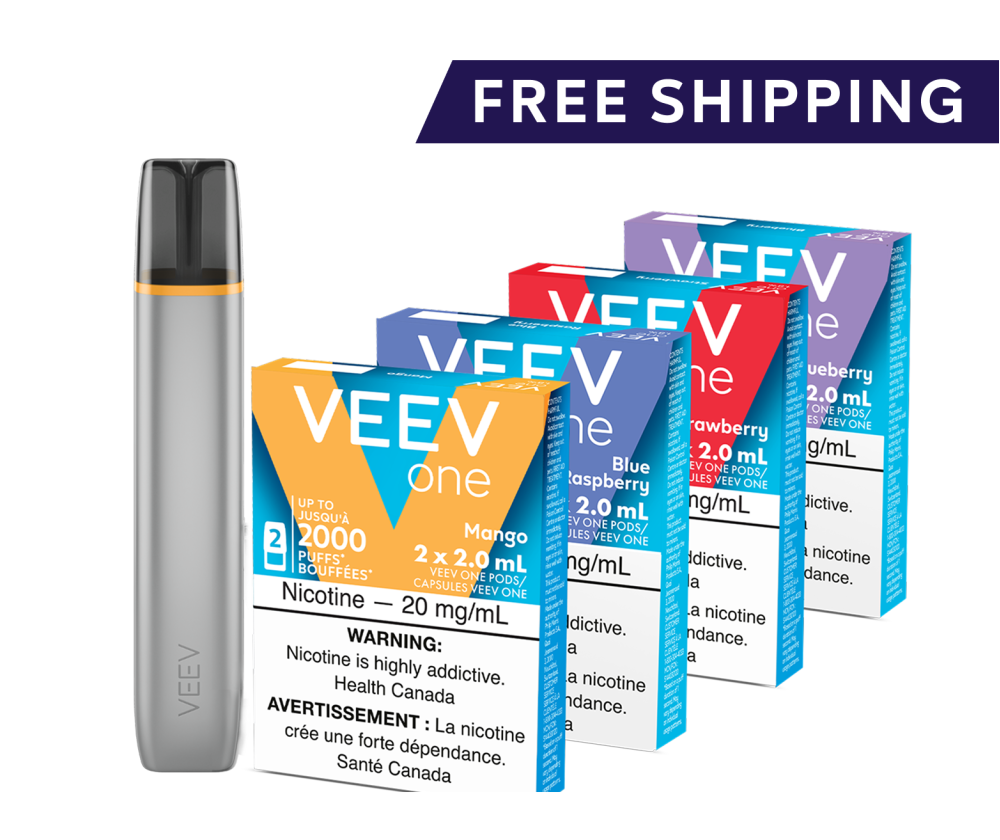 VEEV ONE device and 4 packs of VEEV ONE pods 