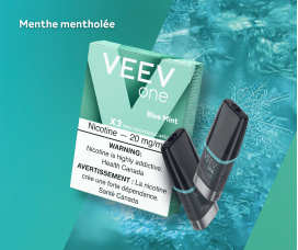 Paquet de capsules de vapotage VEEV ONE menthe bleue