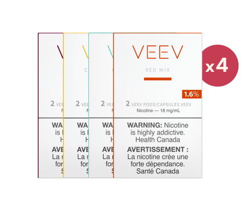 Four packs of VEEV pods