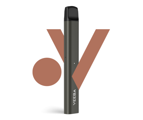 Dispositif VEEBA au tabac avec le signe « V » en brun