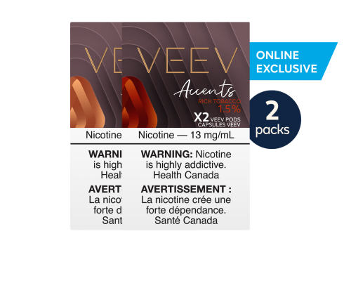 2 VEEV accents packs with online exclusive tag