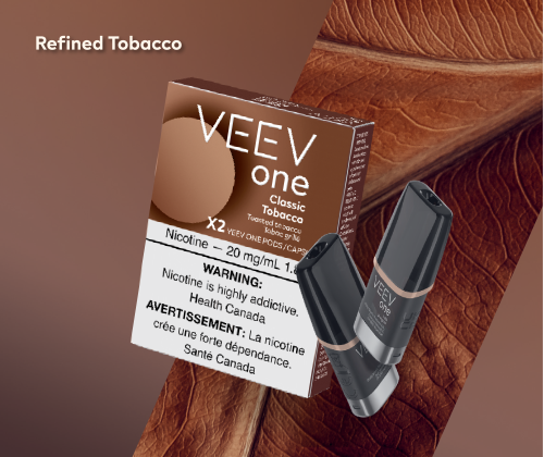 One pack of VEEV ONE Classic Tobacco vape pods