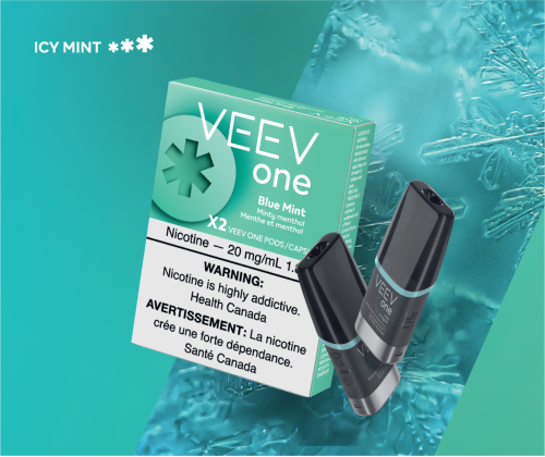 One pack of VEEV ONE Blue Mint vape pods