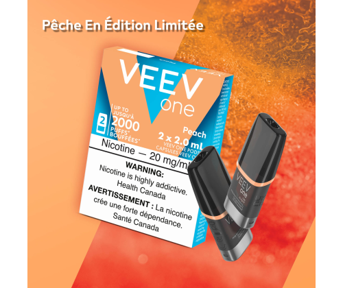 Paquet de capsules VEEV ONE pêche