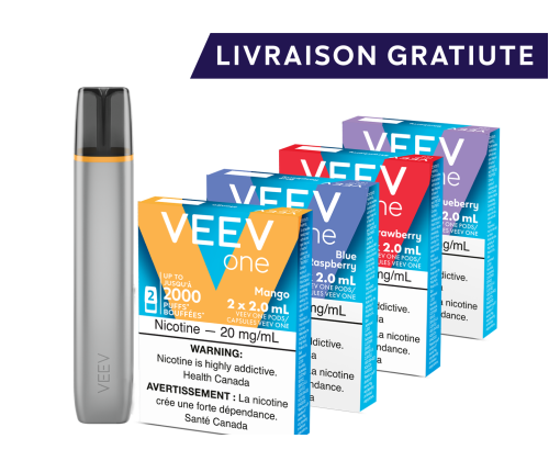 appareil VEEV ONE et 4 paquets de pods VEEV ONE