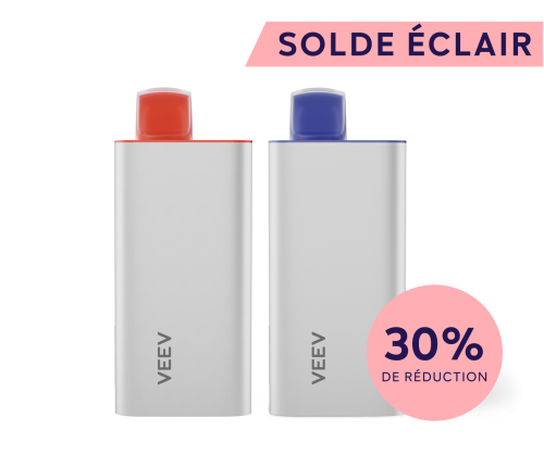 2 jetables VEEV NOW avec un médaillon de 30 % de rabais